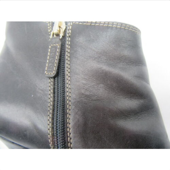 GUCCI black leather GG ankle boots sz 10.5 - Picture 7 of 8